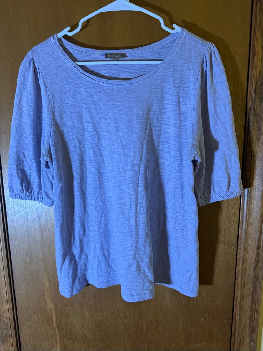 Lilla P Lavender Short-Sleeve Puff-Sleeve Tee